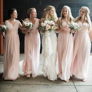 Dessy bridesmaids dress style 2894 in blush